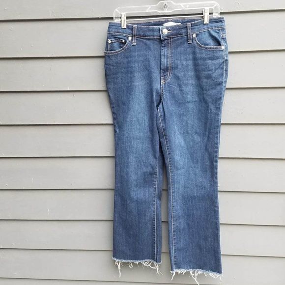 Nine West Kick Flare  Ankle Frayed Jeans Size 12 - Picture 9 of 9